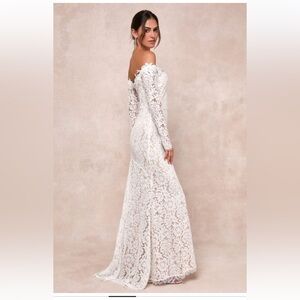 Elegant White Lace Off-Shoulder Dress